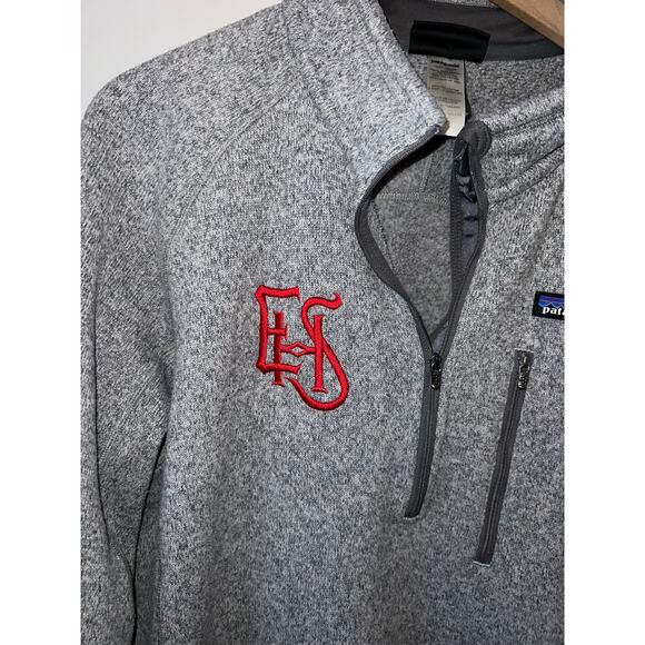 Men's Patagonia 1/4 Zip Gray Jacket Winter Outerwear Men L Large - Picture 4 of 9